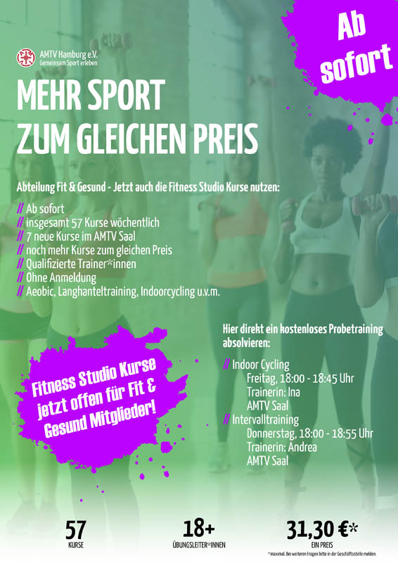 Mehr Sport zum gleichen Preis 